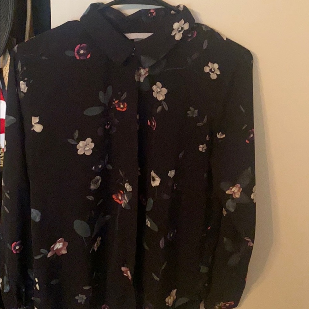 Floral button up HM blouse